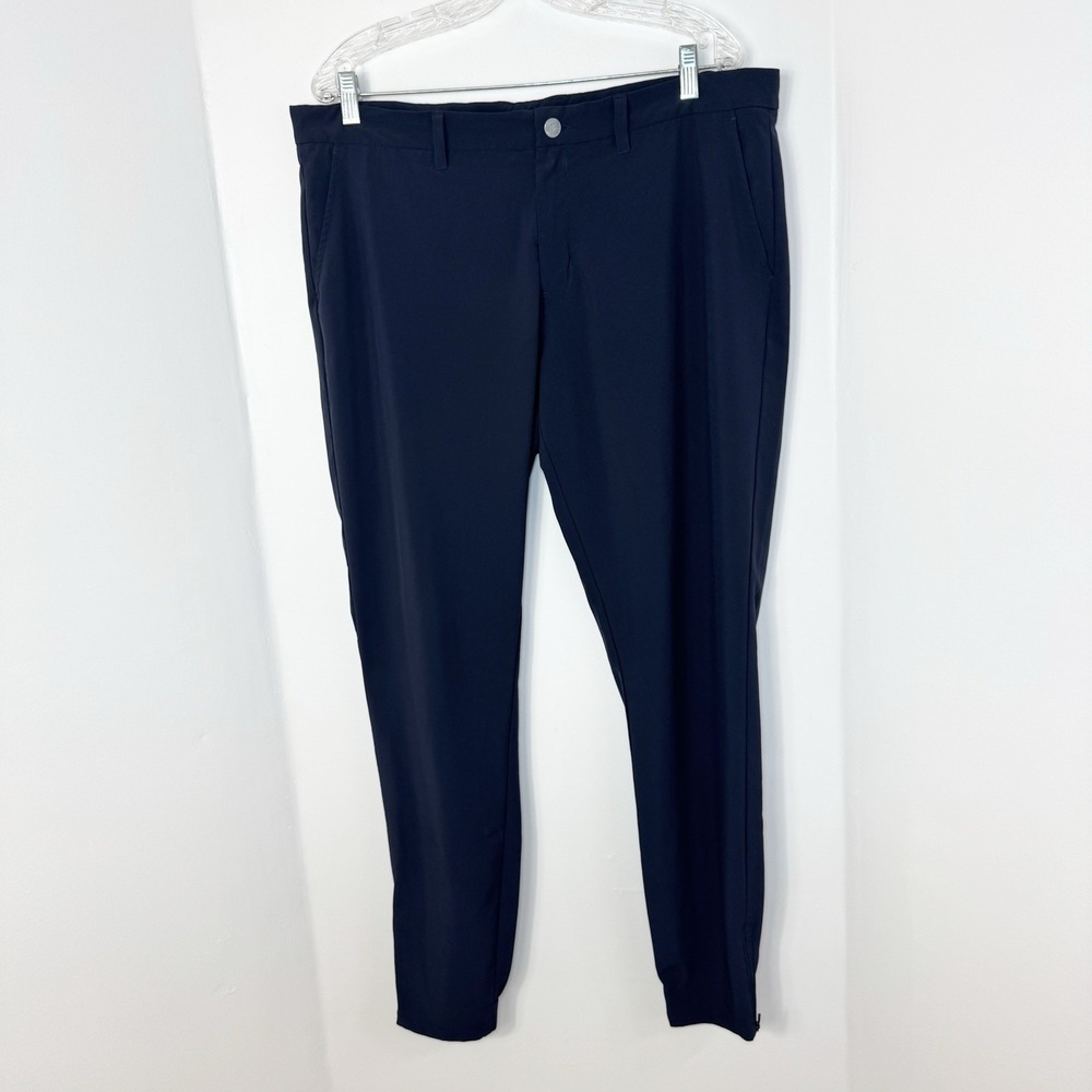 Primo Golf Jogger Pants Mens 38R Navy Blue Stretch Ankle Zip Performance